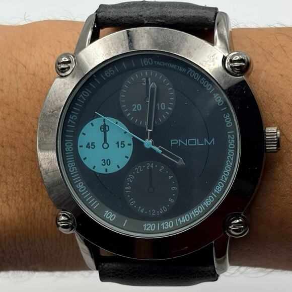 Blue & Black Pnolm Men’s Watch - Picture 1 of 5